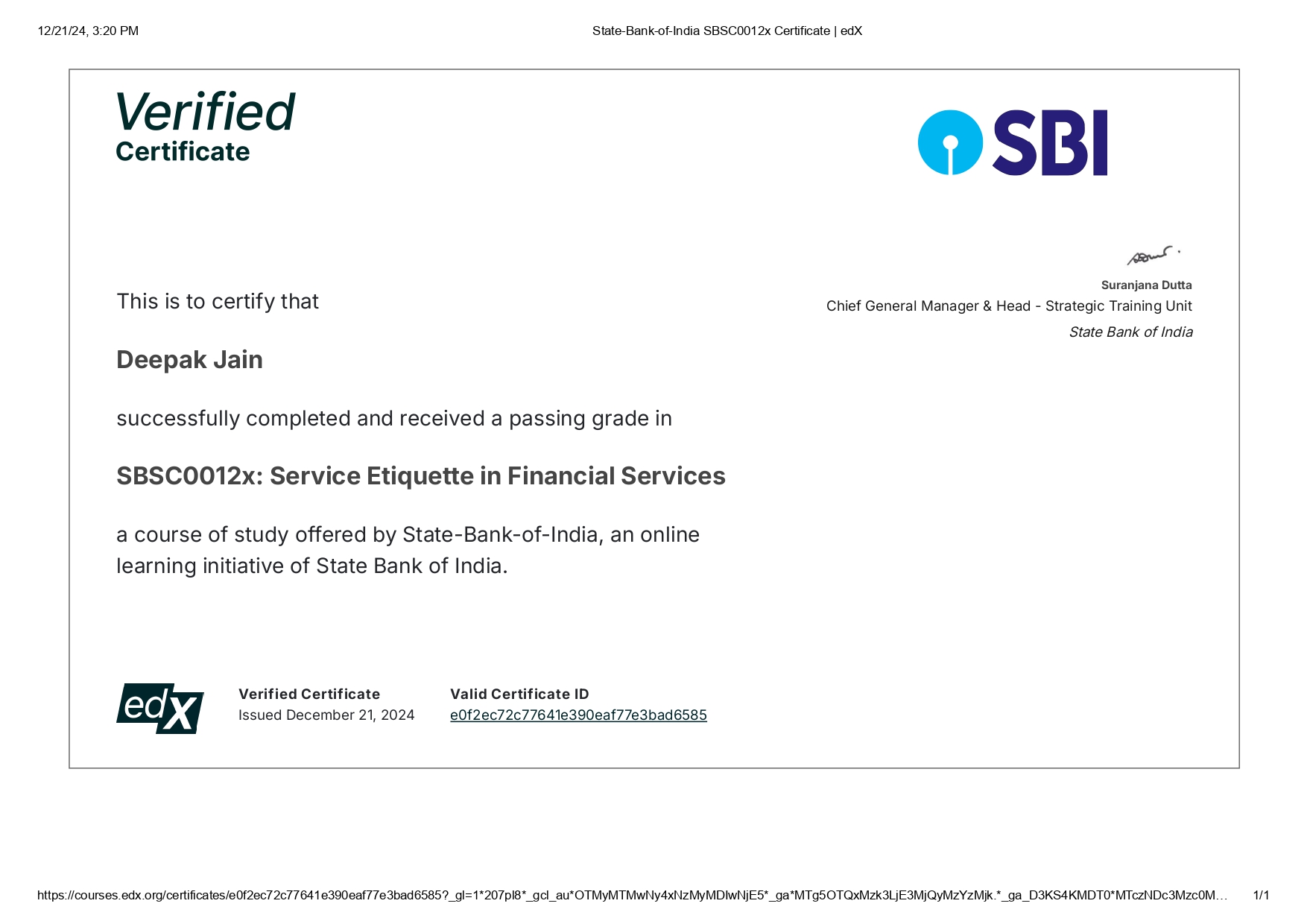 State Bank of India - Banking Principles